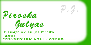 piroska gulyas business card